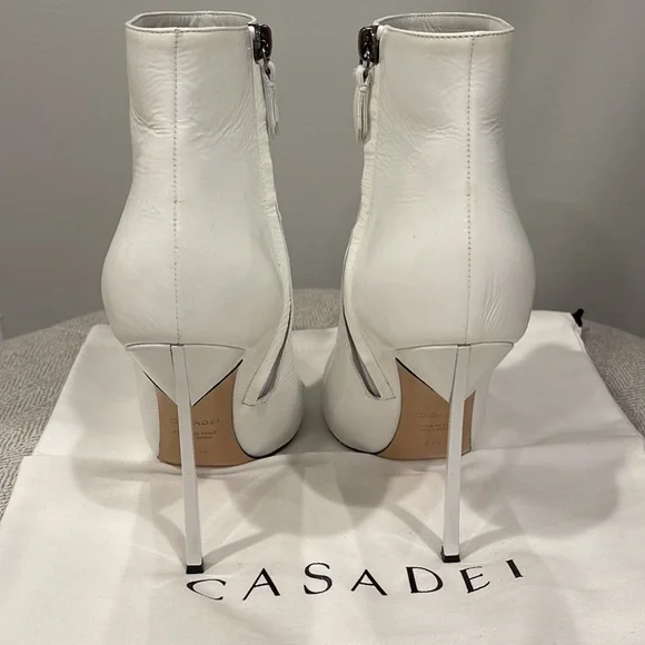 Casadei White Blade stiletto boots size 37 1/2 - Picture 3 of 9